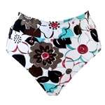 Panos Emporio Napoli-5 10 Fold Down Brief. Bikini underdel i vackert mönster. Den breda linningen på trosan kan med fördel vikas ner.

